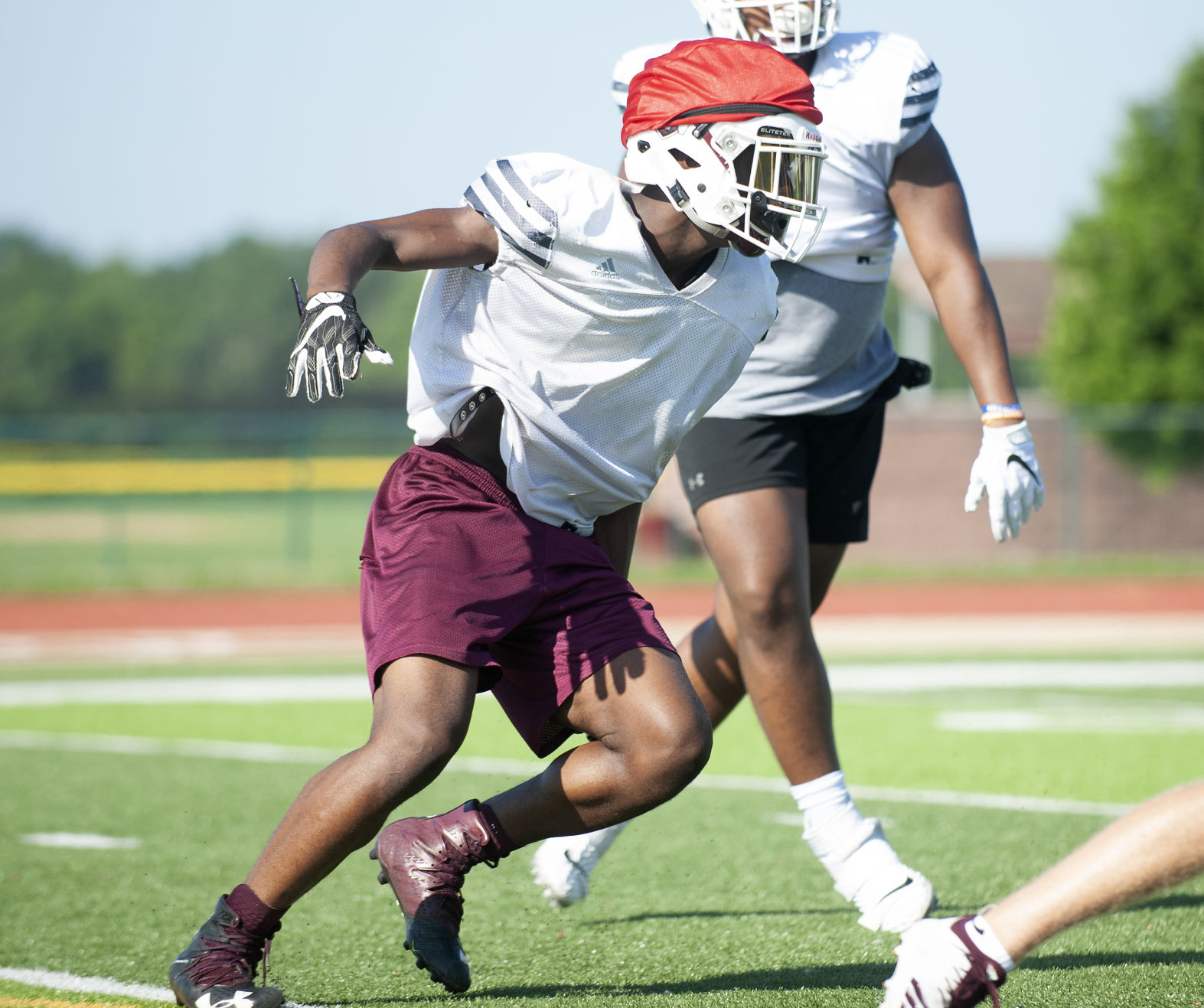 Belleville West High School football practice